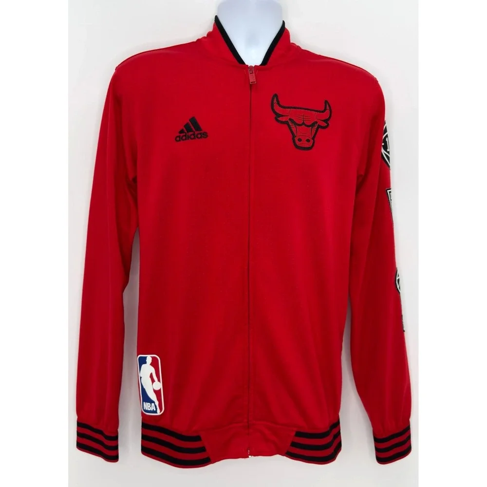 Adidas Chicago Bulls 2015 NBA On Court Warm Up Jacket Mens S Championship